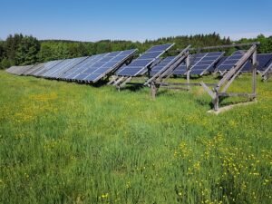 solar field, meadow, energy